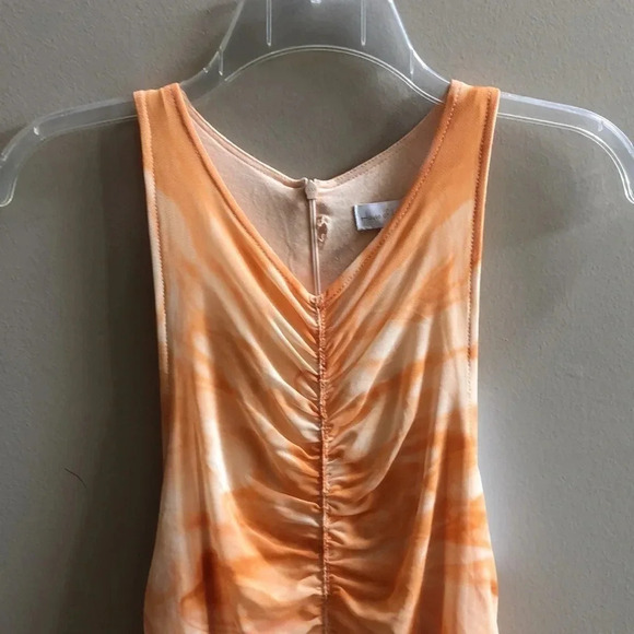 House of Harlow 1960 creamsicle ruched draped bodycon dress Small New with tags - Picture 3 of 10